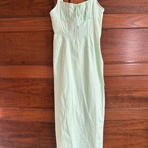 Elegant Mint Green Midi Dress